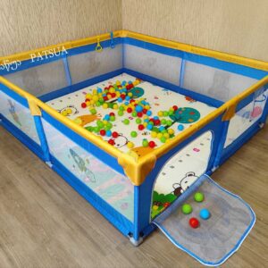 სათამაშო სივრცე - ლურჯი ოქროსფერში მანეჟი (ზომით 200-180) PLAYPEN