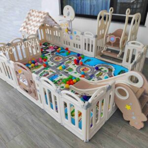 მრავალფუნქციური სათამაშო სივრცე - მანეჟი სასრიალო საქანელა PLAYPEN SWING SLIDE