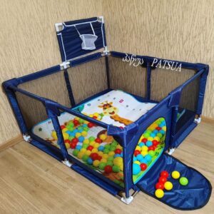 სათამაშო სივრცე - ლურჯი მანეჟი (ზომით 125-125) PLAYPEN