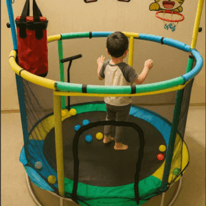 საბავშო ბატუტი მულტიფუნქციური პრემიუმ ხარისხის 150 სმ დიამეტრი აქსესუარებით