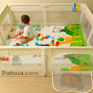 სათამაშო სივრცე – კრემისფერი მანეჟი (ზომით 180-150) PLAYPEN BEIGE